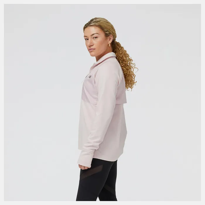 Women Q Speed Shift 12 Zip Stone Pink New Balance Hoodies and Sweatshirts Women Q Speed Shift 12 Zip Stone Pink New Balance Hoodies and Sweatshirts