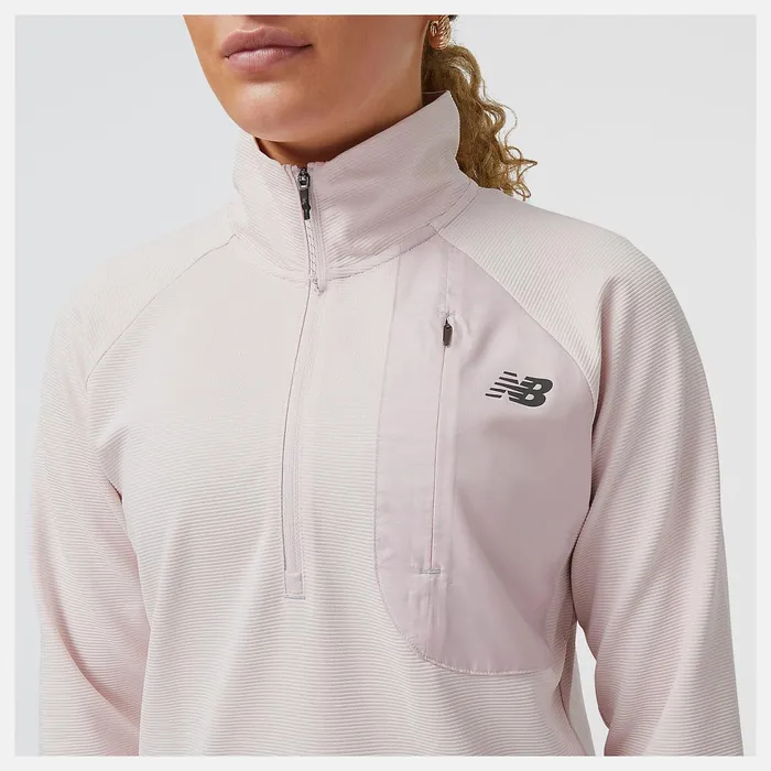 Women Q Speed Shift 12 Zip Stone Pink New Balance Hoodies and Sweatshirts Women Q Speed Shift 12 Zip Stone Pink New Balance Hoodies and Sweatshirts