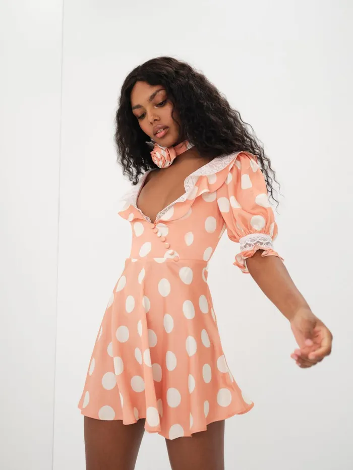 Women Raisa Mini Dress Orange For Love and Lemons Dresses Women Raisa Mini Dress Orange For Love and Lemons Dresses