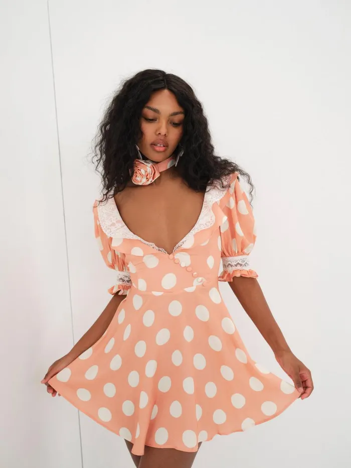 Women Raisa Mini Dress Orange For Love and Lemons Dresses Women Raisa Mini Dress Orange For Love and Lemons Dresses