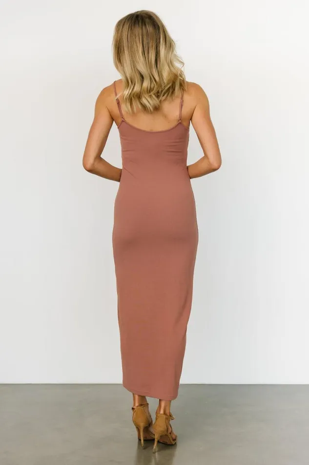 Women Ramsey Bodycon Tank Dress Dusty Mauve Baltic Born Midi Dresses Women Ramsey Bodycon Tank Dress Dusty Mauve Baltic Born Midi Dresses