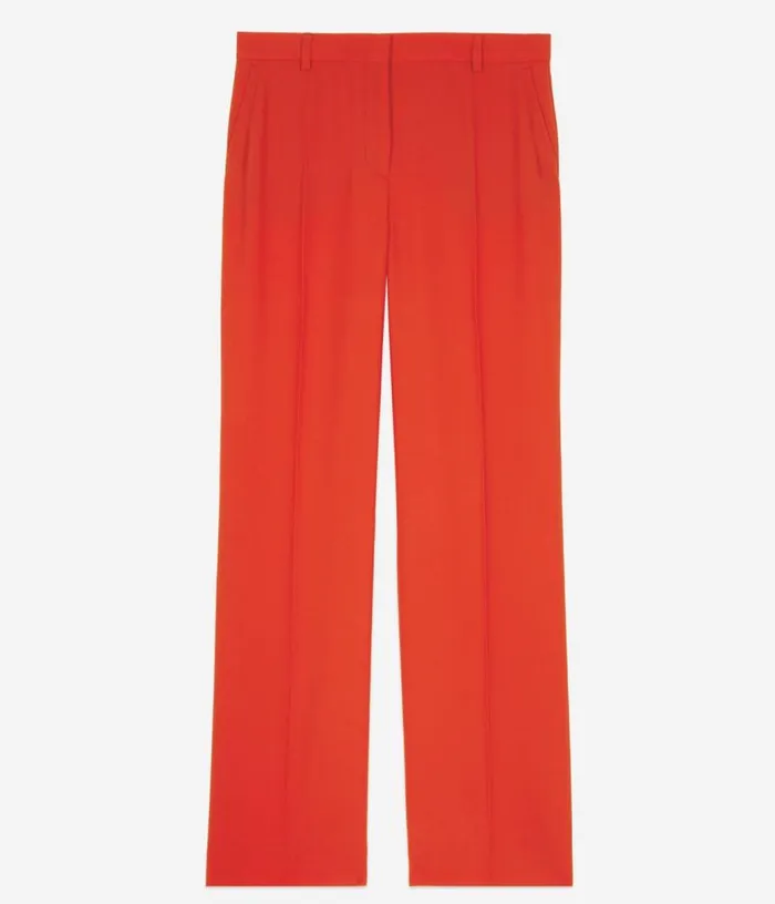 Women Red Crepe Suit Trousers THE KOOPLES Blazers and Suits