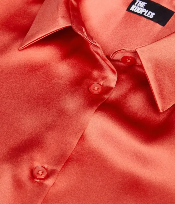 Women Red Satin Silk Shirt THE KOOPLES Blouses and Shirts