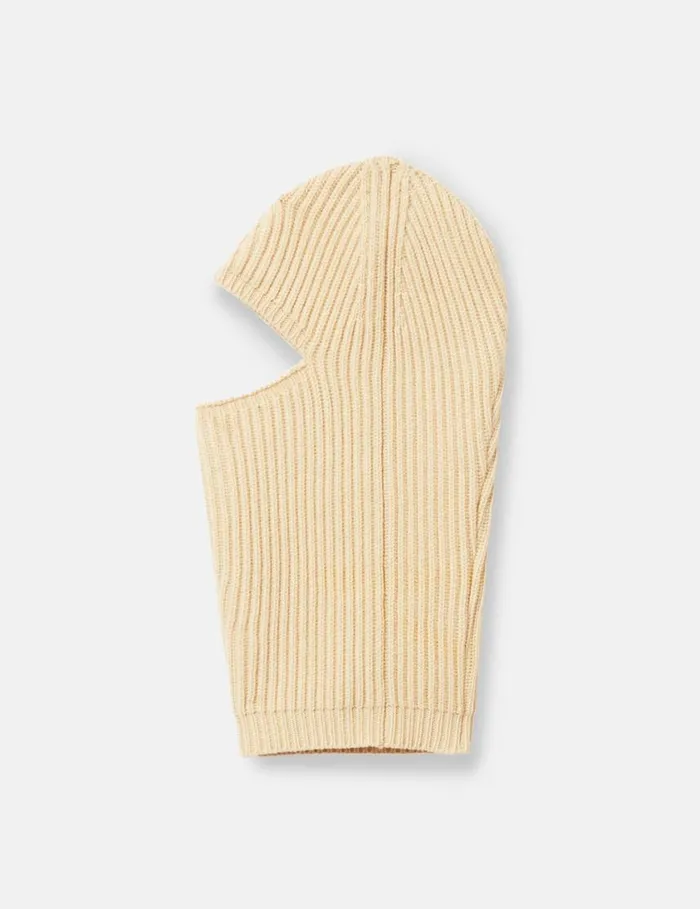 Women Ribbed Balaclava Lemon Yellow Stella McCartney Knitwear Women Ribbed Balaclava Lemon Yellow Stella McCartney Knitwear