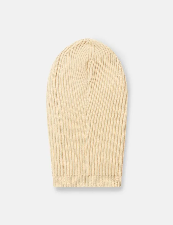 Women Ribbed Balaclava Lemon Yellow Stella McCartney Knitwear Women Ribbed Balaclava Lemon Yellow Stella McCartney Knitwear