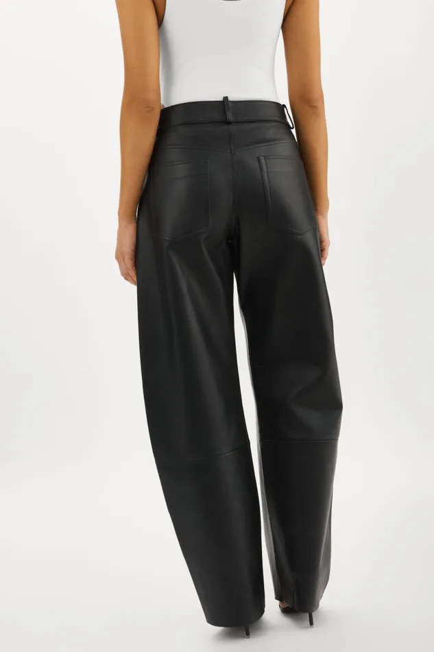 Women RIDA Horseshoe Leather Pants Black LAMARQUE Pants and Shorts
