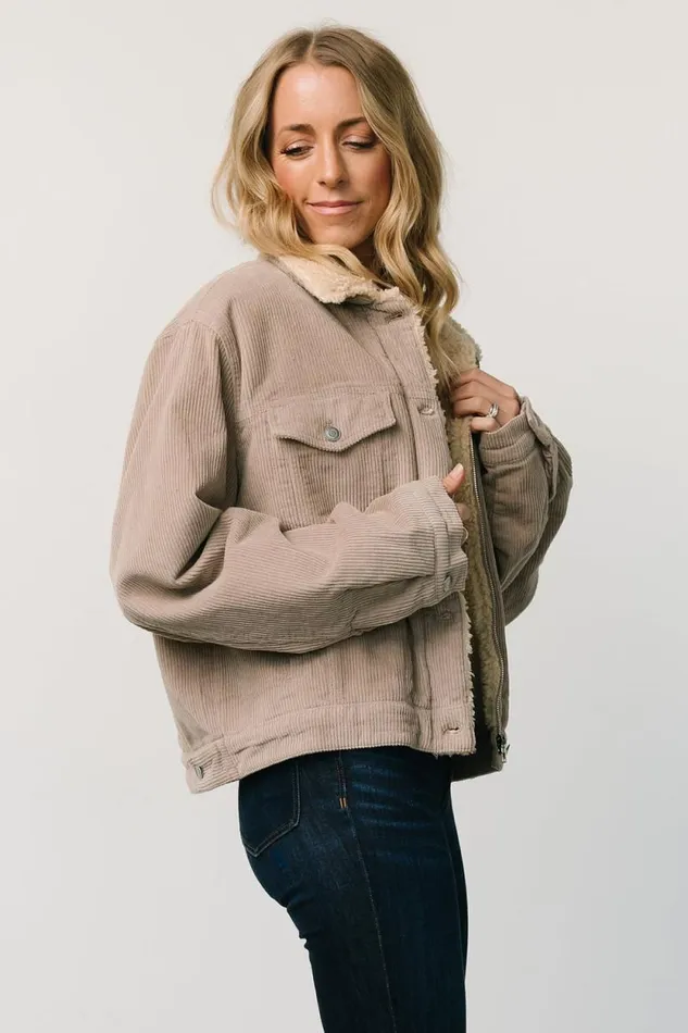 Women Ridley Corduroy Jacket Taupe Baltic Born Outerwear Women Ridley Corduroy Jacket Taupe Baltic Born Outerwear