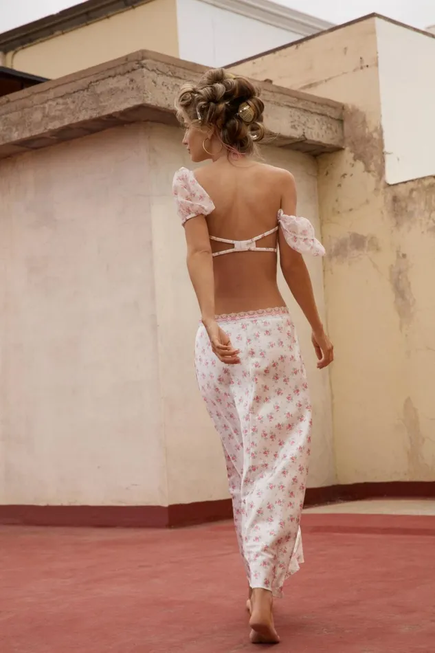 Women Robin Midi Skirt White For Love and Lemons Lingerie Women Robin Midi Skirt White For Love and Lemons Lingerie