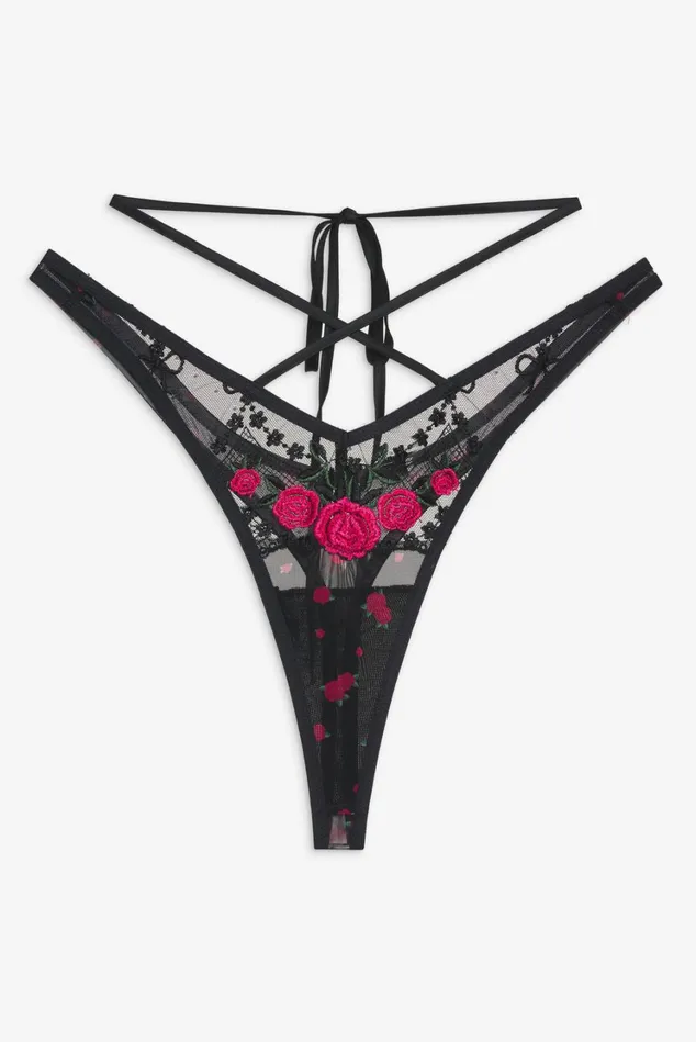 Women Roja Thong Panty Black For Love and Lemons Lingerie Women Roja Thong Panty Black For Love and Lemons Lingerie