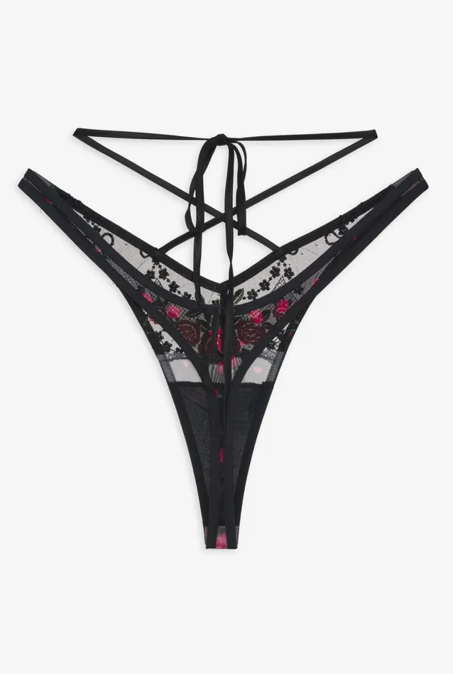 Women Roja Thong Panty Black For Love and Lemons Lingerie Women Roja Thong Panty Black For Love and Lemons Lingerie