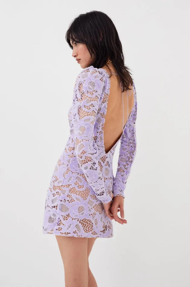 Women Rosemary Lined Mini Dress Purple For Love and Lemons Dresses Women Rosemary Lined Mini Dress Purple For Love and Lemons Dresses