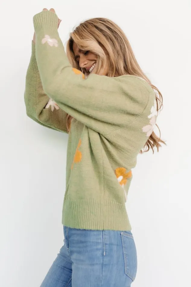 Women Roxy Sweater Sage Flower Baltic Born Sweaters Women Roxy Sweater Sage Flower Baltic Born Sweaters