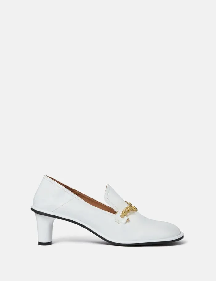 Women Ryder Cuban Heel Loafer Pure White Stella McCartney Heels