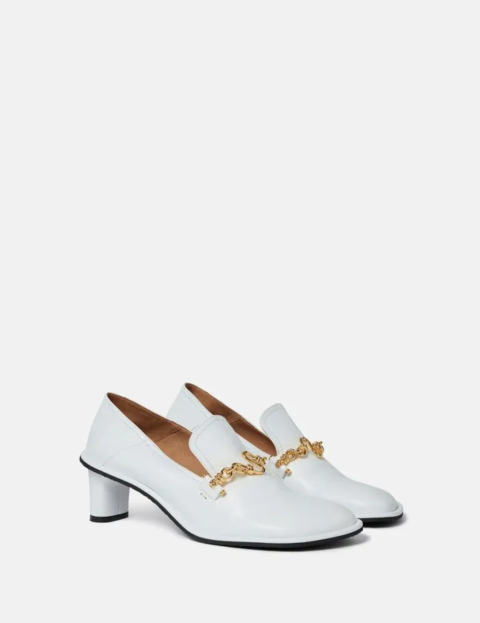 Women Ryder Cuban Heel Loafer Pure White Stella McCartney Heels Women Ryder Cuban Heel Loafer Pure White Stella McCartney Heels