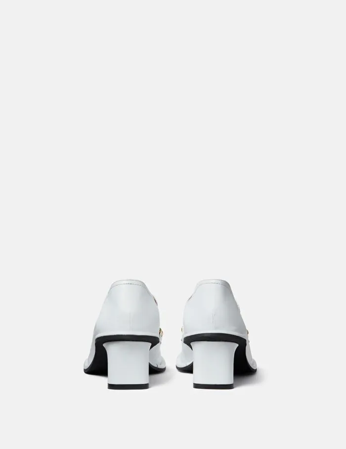 Women Ryder Cuban Heel Loafer Pure White Stella McCartney Heels Women Ryder Cuban Heel Loafer Pure White Stella McCartney Heels
