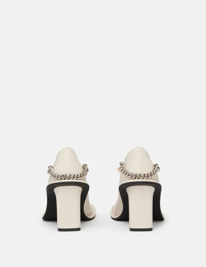 Women Ryder Falabella Chain Heels Pure White Stella McCartney Heels Women Ryder Falabella Chain Heels Pure White Stella McCartney Heels