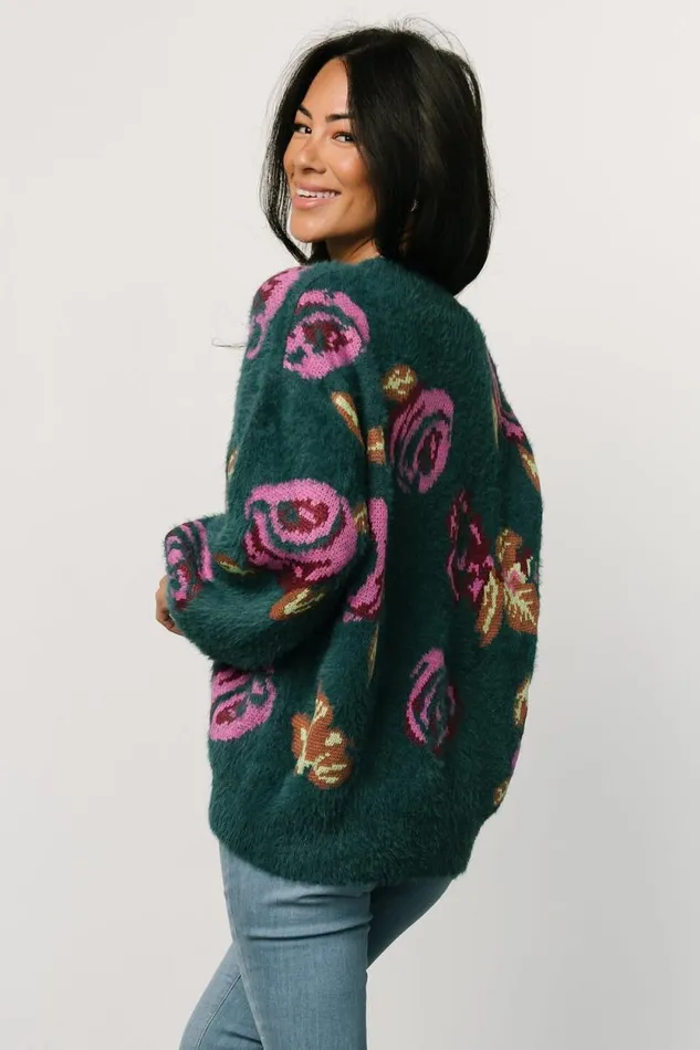 Women Ryder Sweater Jade Multi Floral Baltic Born Sweaters