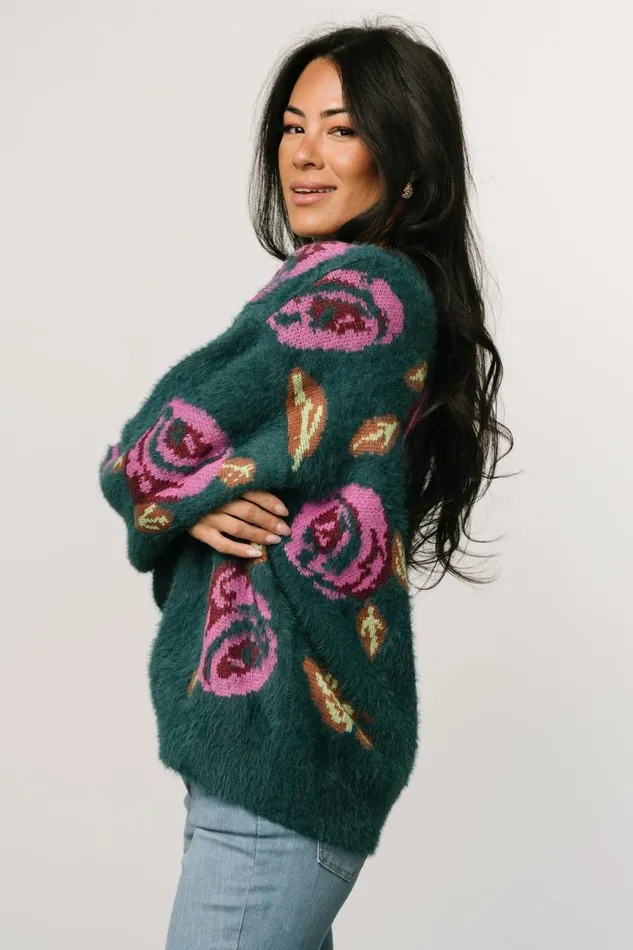 Women Ryder Sweater Jade Multi Floral Baltic Born Sweaters