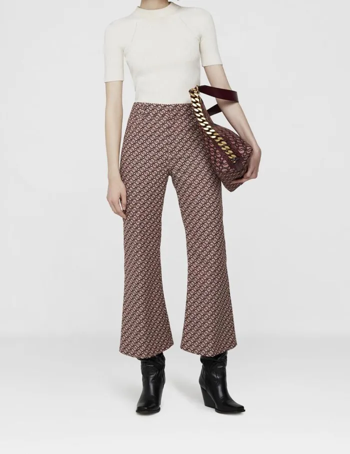 Women SWave Jacquard Tailored Trousers Hazelrose Stella McCartney Tailoring