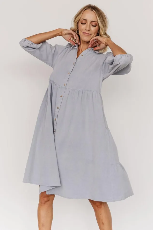 Women Sari Babydoll Dress Light Denim Baltic Born Short Dresses Women Sari Babydoll Dress Light Denim Baltic Born Short Dresses