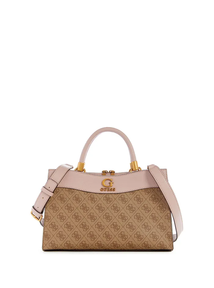 Women Satchel GUESS Rose Logo Nell Small Girlfriend Satchel