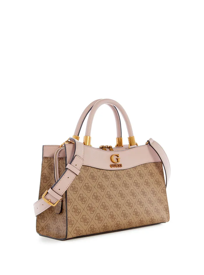 Women Satchel GUESS Rose Logo Nell Small Girlfriend Satchel