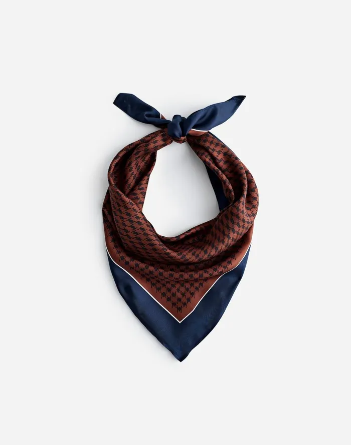 Women Scarves Madewell Medium Silk Bandana Rich Brown