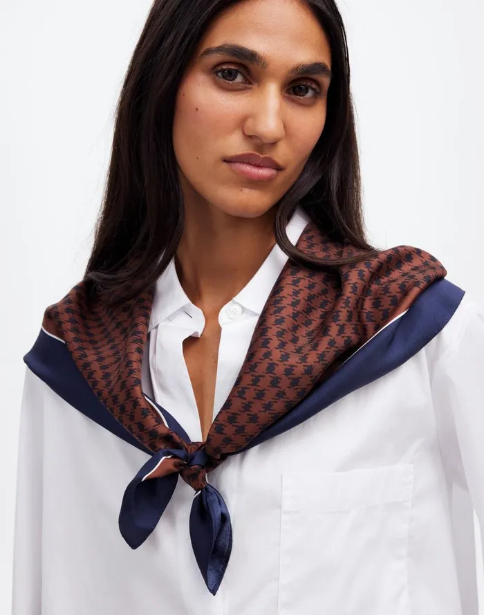 Women Scarves Madewell Medium Silk Bandana Rich Brown