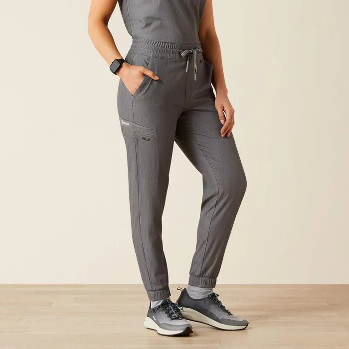 Women Scrubs Ariat Blackwell Cargo Stretch Jogger Scrub Pant Charcoal Grey