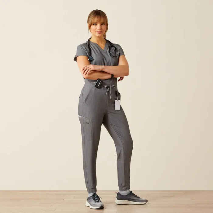 Women Scrubs Ariat Blackwell Cargo Stretch Jogger Scrub Pant Charcoal Grey
