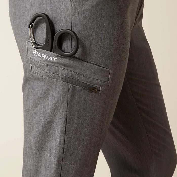 Women Scrubs Ariat Blackwell Cargo Stretch Jogger Scrub Pant Charcoal Grey