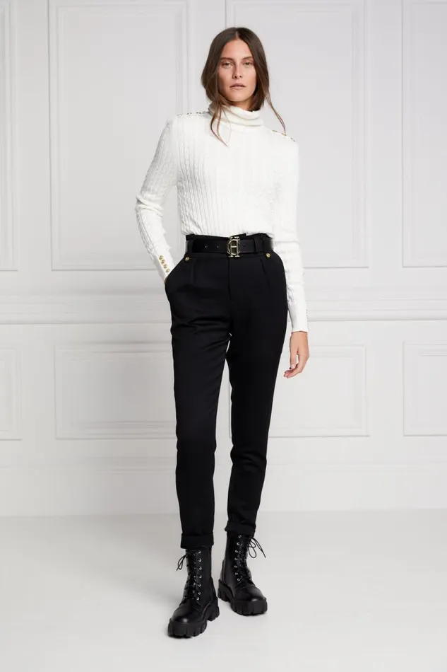Women Seattle Roll Neck Cable Knit Winter White Holland Cooper Knitwear Women Seattle Roll Neck Cable Knit Winter White Holland Cooper Knitwear