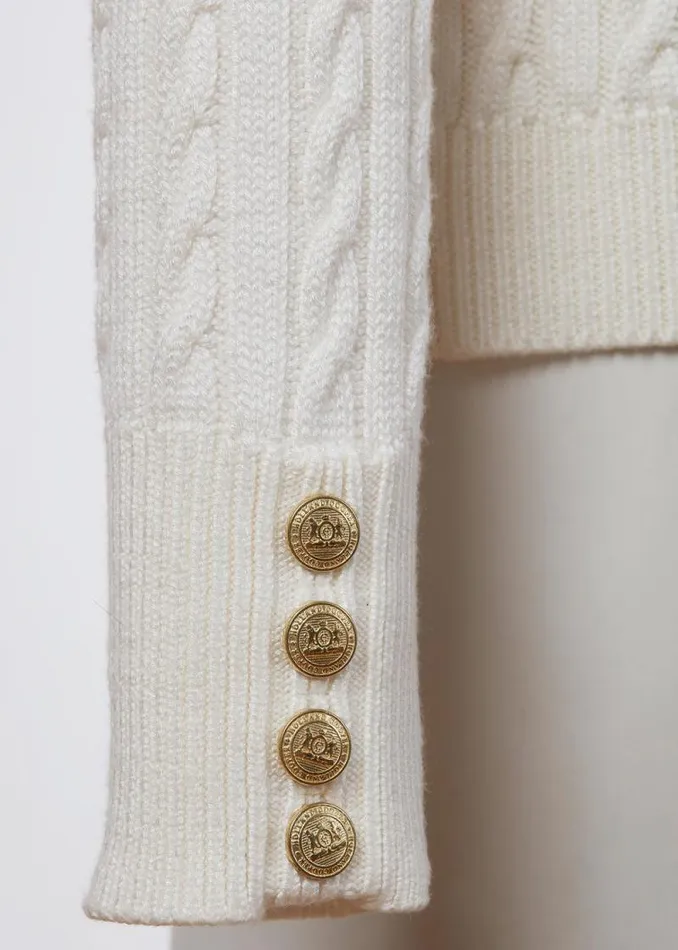 Women Seattle Roll Neck Cable Knit Winter White Holland Cooper Knitwear Women Seattle Roll Neck Cable Knit Winter White Holland Cooper Knitwear