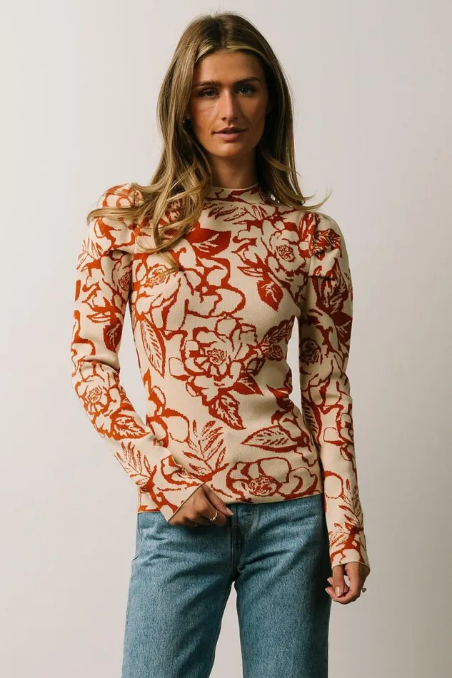 Women Sebastian Sweater Rust Multi Baltic Born Blouses and Shirts