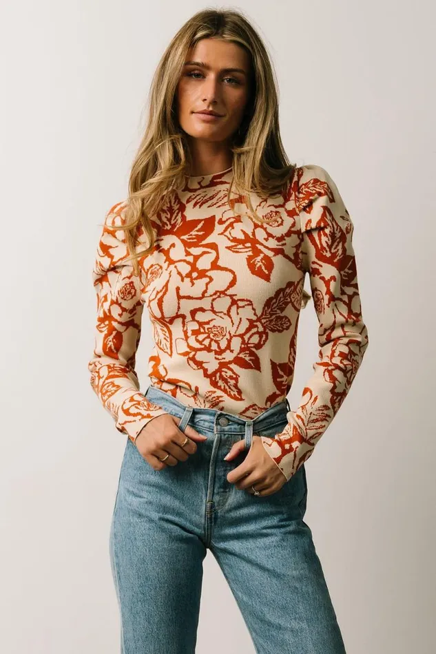 Women Sebastian Sweater Rust Multi Baltic Born Blouses and Shirts