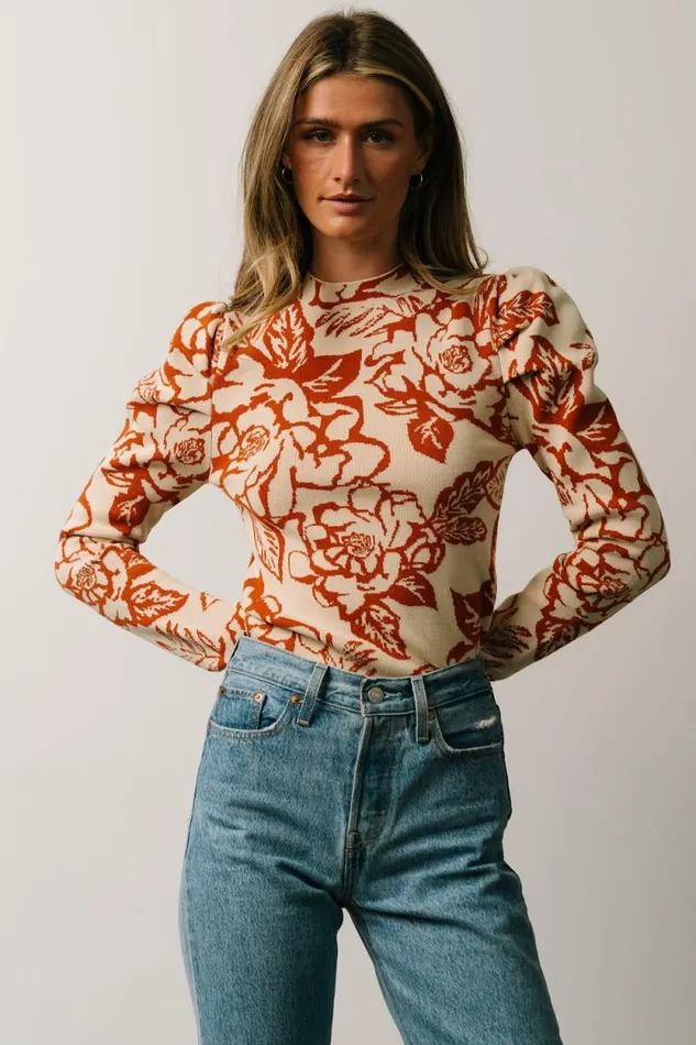 Women Sebastian Sweater Rust Multi Baltic Born Blouses and Shirts