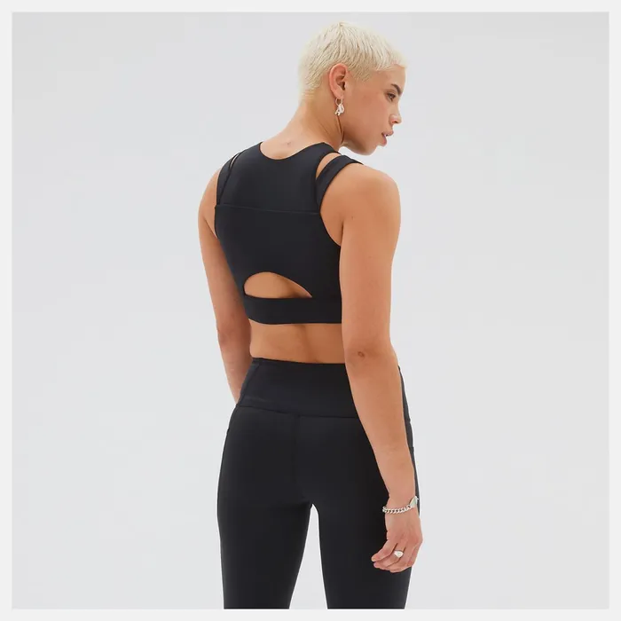 Women Shape Shield Crop Bra Black New Balance Sports Bras