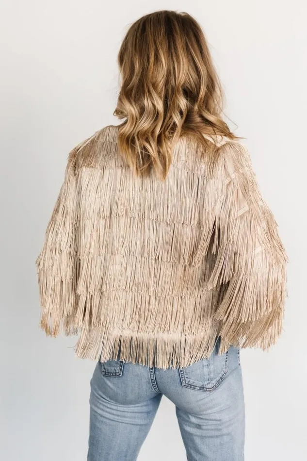 Women Sheridan Fringe Jacket Champagne Baltic Born Outerwear Women Sheridan Fringe Jacket Champagne Baltic Born Outerwear