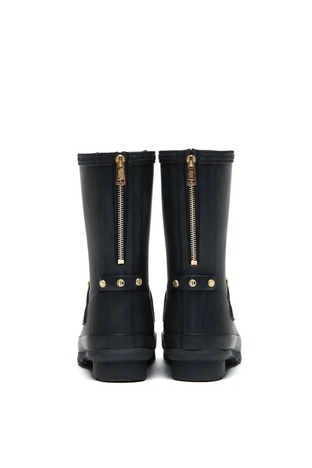 Women Sherpa Lined Chelsea Wellington Matte Black Holland Cooper Wellington Boots