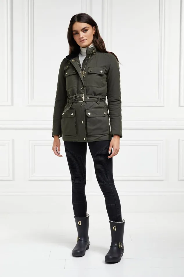 Women Sherpa Lined Chelsea Wellington Matte Black Holland Cooper Wellington Boots