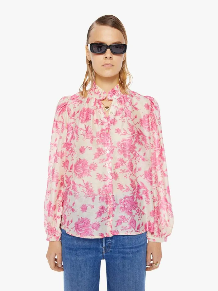 Women Shirts Mother Denim Annabel Shirt Pink Baroque