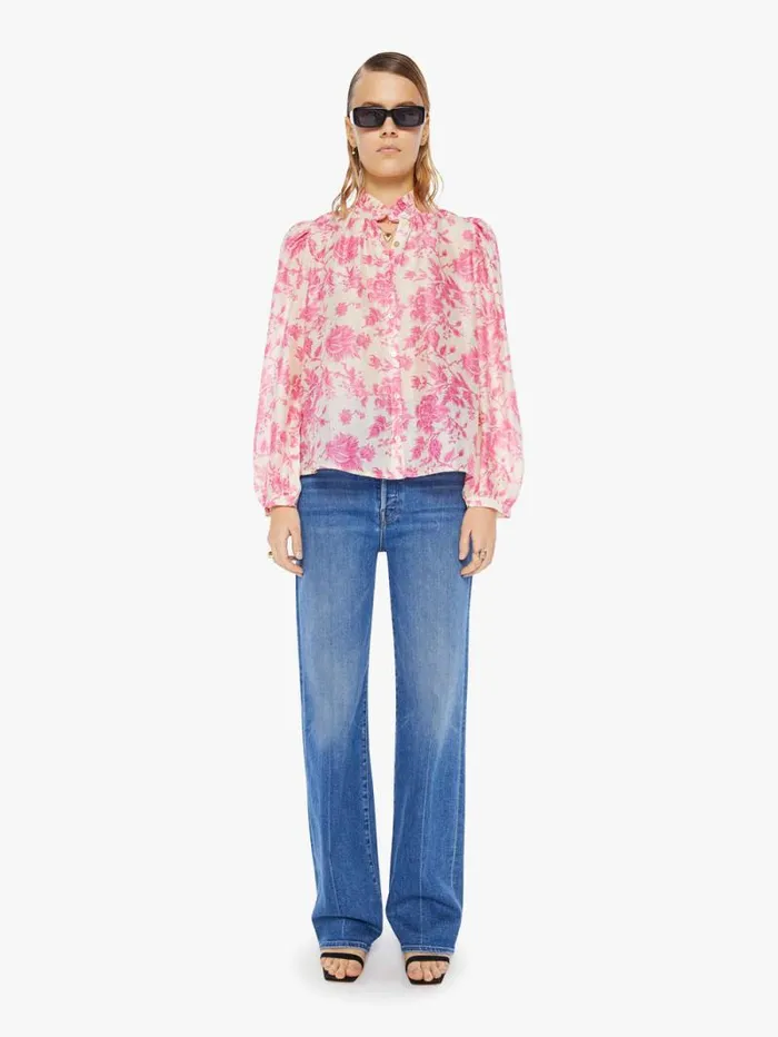 Women Shirts Mother Denim Annabel Shirt Pink Baroque