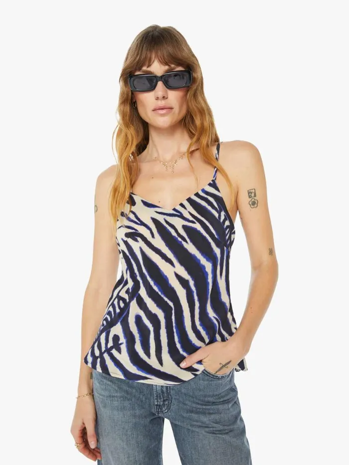 Women Shirts Mother Denim Nuria Slip Top Wild Ecru