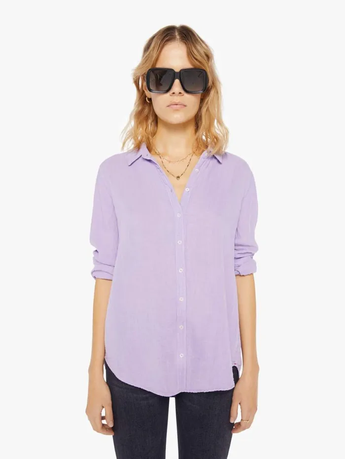 Women Shirts Mother Denim Scout Shirt Viola Purple