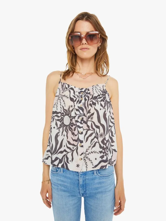 Women Shirts Mother Denim Tavi Top Moon Stone Helios