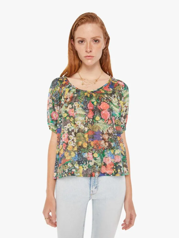 Women Shirts Mother Denim The Garden Party Peasant Black