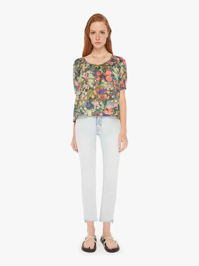 Women Shirts Mother Denim The Garden Party Peasant Black