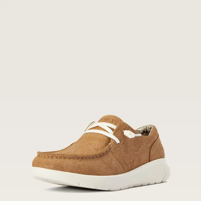 Women Shoes and Sneakers Ariat Hilo Tan Floral Emboss