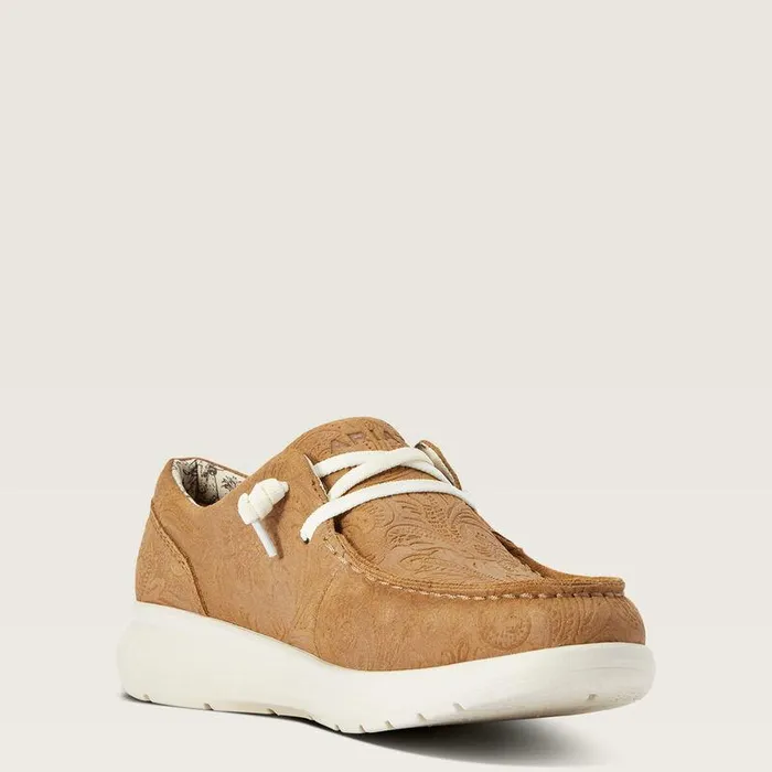 Women Shoes and Sneakers Ariat Hilo Tan Floral Emboss Women Shoes and Sneakers Ariat Hilo Tan Floral Emboss