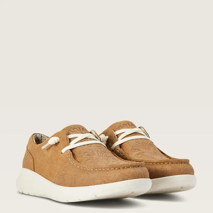 Women Shoes and Sneakers Ariat Hilo Tan Floral Emboss Women Shoes and Sneakers Ariat Hilo Tan Floral Emboss
